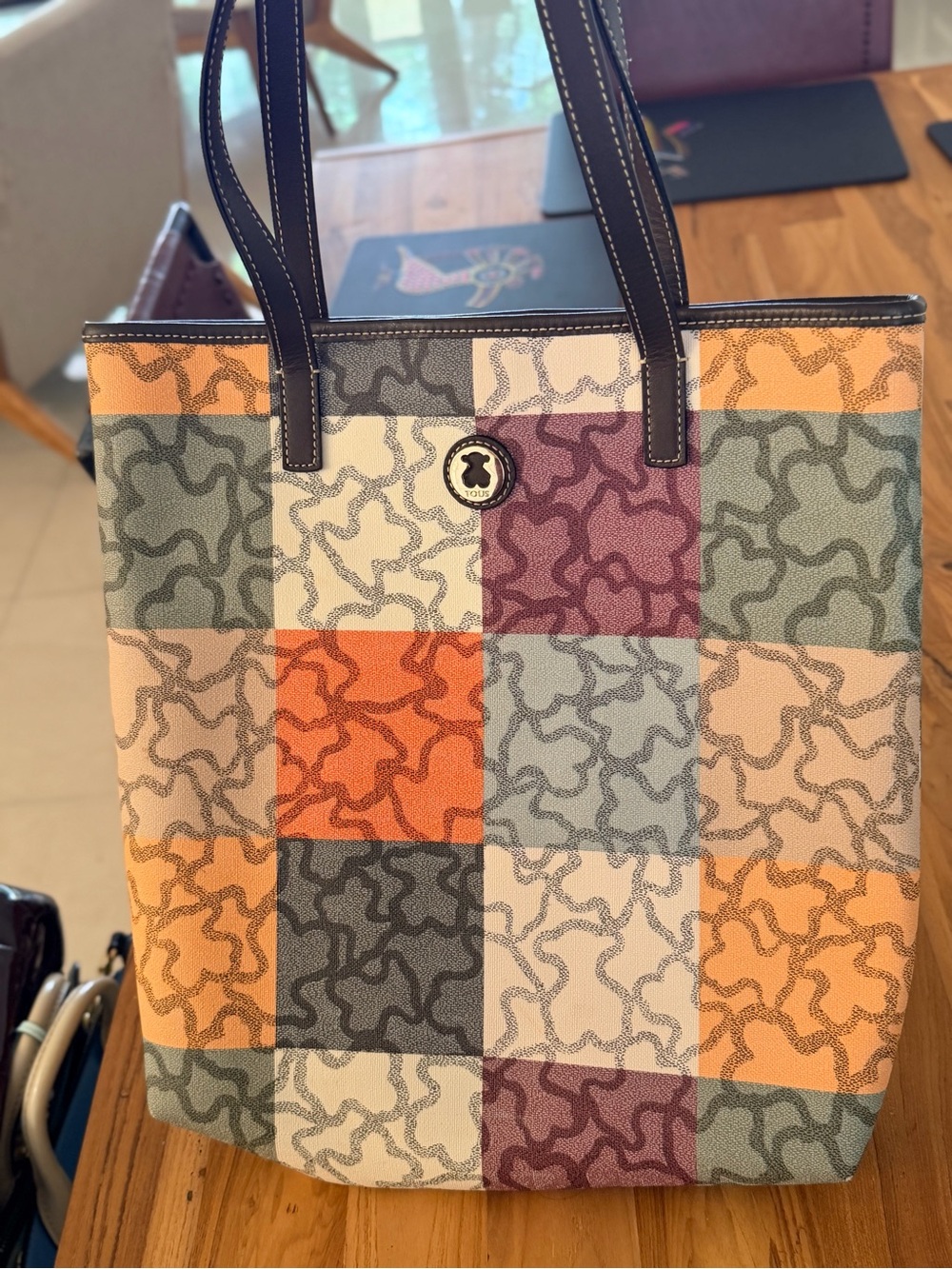 TOUS Kaos Patchwork Tote Bag